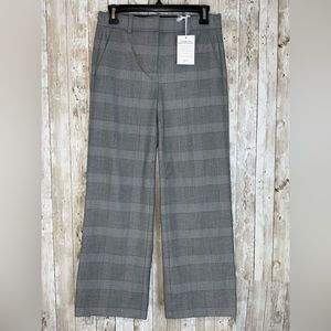 J. Crew Charcoal Checkered Wide Leg Pants